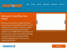 Tablet Screenshot of greatbearautoshop.com